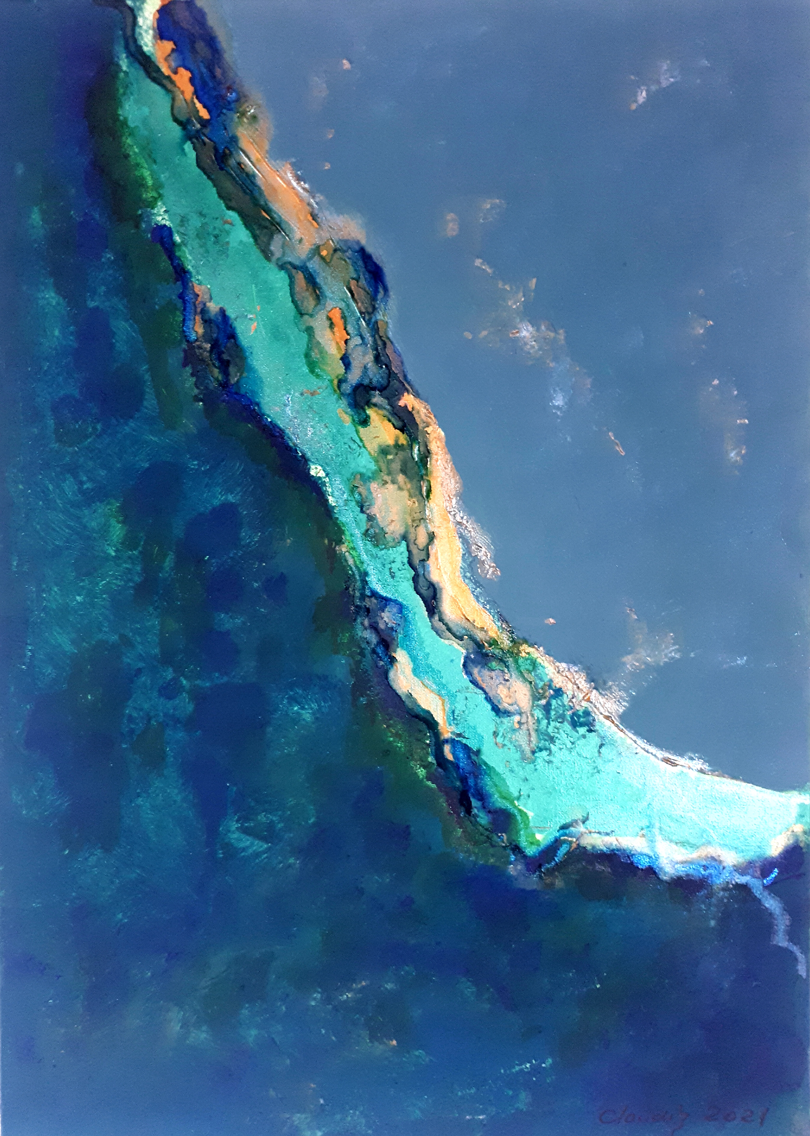 Ästuar, 50 cm x 70 cm (Breite x Höhe)