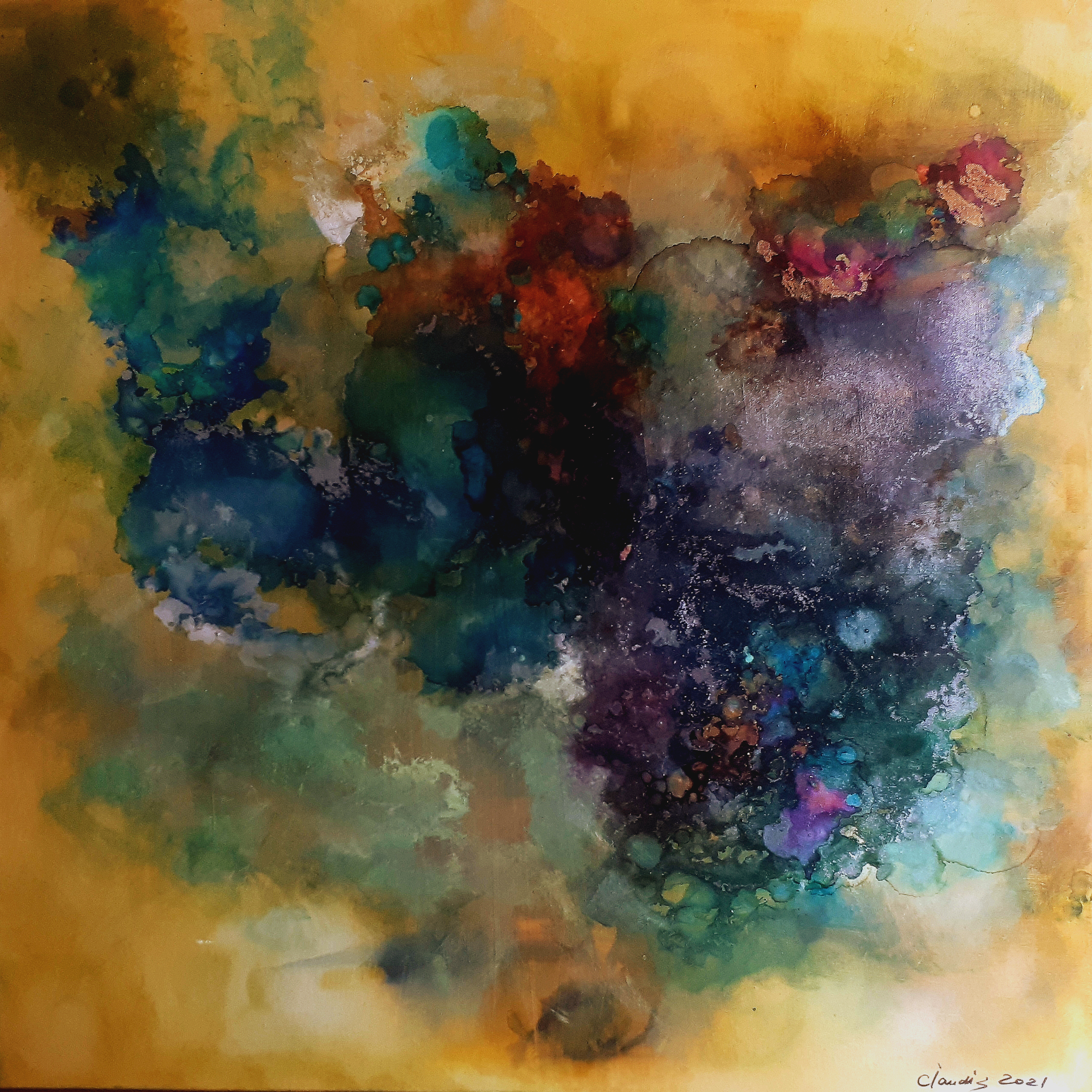 Diffusion, 100 cm x 100 cm (Breite  x Höhe)