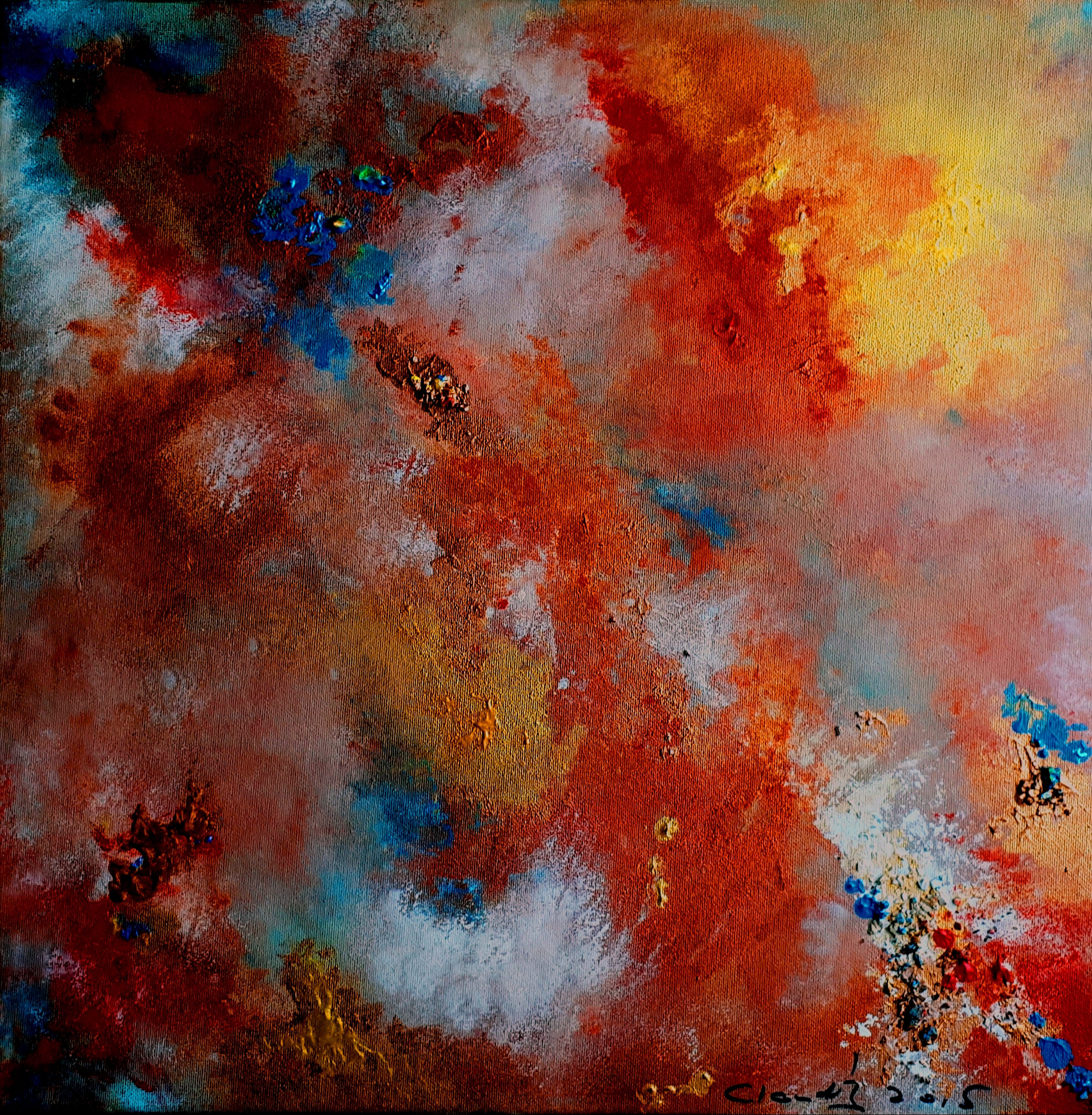Fuego, 50 cm x 50 cm (Breite x Höhe)